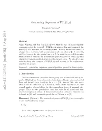Generating Sequences of PSL(2,P) Which Will Eventually Lead Us to Study How This Group Behaves with Respect to the Replacement Property
