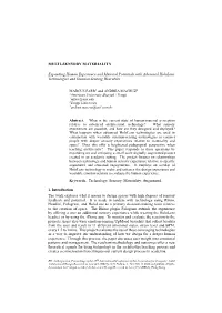 MULTI-SENSORY MATERIALITY Expanding Human Experience and Material Potentials with Advanced Hololens Technologies and Emotion