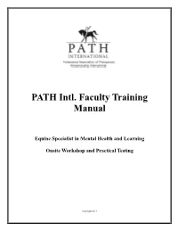 PATH Intl. Faculty Training Manual
