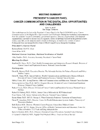 PCP MEETING SUMMARY, June 2014
