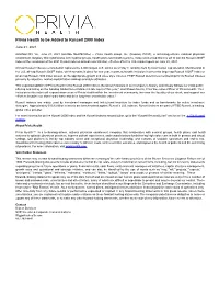 Privia Health to Be Added to Russell 2000 Index