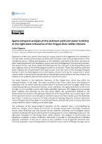 Spatio-Temporal Analysis of the Sediment Yield and Water Turbidity at the Right-Bank Tributaries of the Pripyat River Within Ukraine