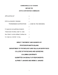 Testimony of Professor Martin Blank Before the British Columbia Utilities Commission