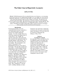 The Euler Line in Hyperbolic Geometry