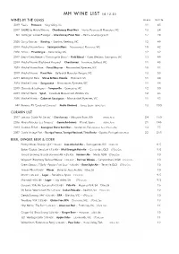 Wine List 18.12.20