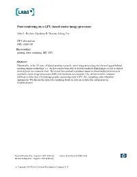 Font Rendering on a GPU-Based Raster Image Processor