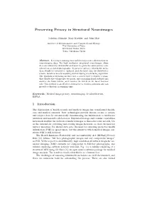 Preserving Privacy in Structural Neuroimages