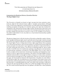 The Declaration of Principles on Equality