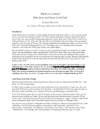 What's in a Name? John Swan and Swan Creek Park