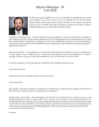 Mayors Message - 40 4.23.2020