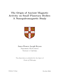 The Origin of Ancient Magnetic Activity on Small Planetary Bodies: a Nanopaleomagnetic Study
