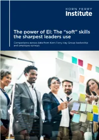 The Power of EI: the "Soft" Skills the Sharpest Leaders