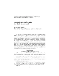 Ytr As a Remnant Term in the Book of Jeremiah