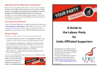 A Guide to the Labour Party for Unite Affiliated Supporters