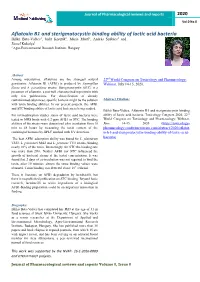 Aflatoxin B1 and Sterigmatocystin Binding Ability of Lactic Acid Bacteria