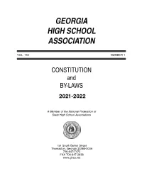 CONSTITUTION and BY-LAWS 2021-2022