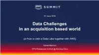 Data Challenges in an Acquisition Based World