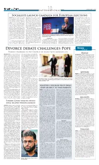 Divorce Debate Challenges Pope