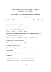 Env Science Entrance Prvious.Pdf