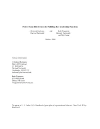 Foster Team Effectiveness by Fulfilling Key Leadership Functions