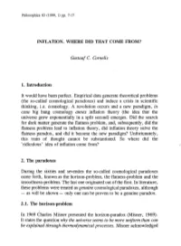 Gustaaj C. Cornelis It States the Question Why the Universe Seems To