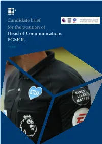 Head of Communications | PGMOL