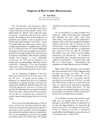 Impacts of Beef Cattle Shortcourses