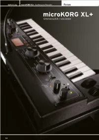Microkorg XL+ Synthesizer/Vocoder Focus