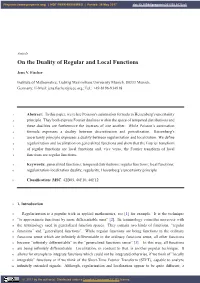 On the Duality of Regular and Local Functions