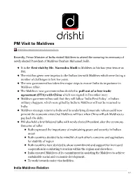 PM Visit to Maldives