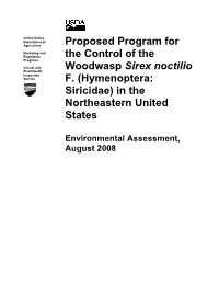 Proposed Program for the Control of the Woodwasp Sirex Noctilio F. (Hymenoptera: Siricidae) in the Northeastern United States