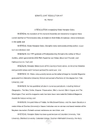 SENATE JOINT RESOLUTION 447 by Herron a RESOLUTION