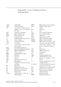 Appendix 1. List of Abbreviations and Symbols