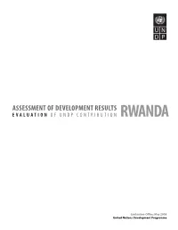Assessment of Development Results: Rwanda