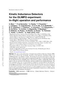 Kinetic Inductance Detectors for the OLIMPO Experiment: In–Flight Operation and Performance