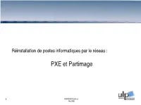 PXE Et Partimage