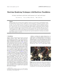 Real-Time Rendering Techniques with Hardware Tessellation