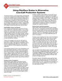 Using Distillers Grains in Alternative Cow-Calf Production Systems