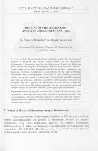 1. Outline of History of Elementary Analysis Development