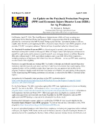 An Update on the Paycheck Protection Program (PPP) and Economic Injury Disaster Loan (EIDL)