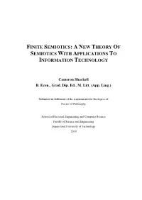Finite Semiotics: a New Theory of Semiotics with Applications to Information Technology