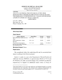 Fiscal Note for Amendment LCO 10024