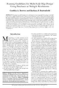 Framing Guidelines for Multi-Scale Map Design Using Databases at Multiple Resolutions