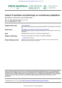 Impact of Epistasis and Pleiotropy on Evolutionary Adaptation