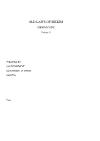 Old Laws of Sikkim