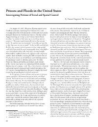Prisons and Floods in the United States Interrogating Notions of Social and Spatial Control