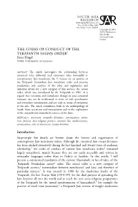 THE CODES of CONDUCT of the TERAPANTH¯ SAMANº ORDER1 Peter Fl¨Ugel SOAS, UNIVERSITY of LONDON