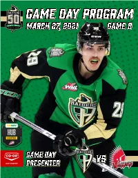 2021 Moose Jaw Warriors Player Logs: Game 1 - 10