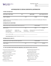 Authorization to Obtain Confidential Information