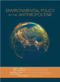 Environmental Policy in the Anthropocene